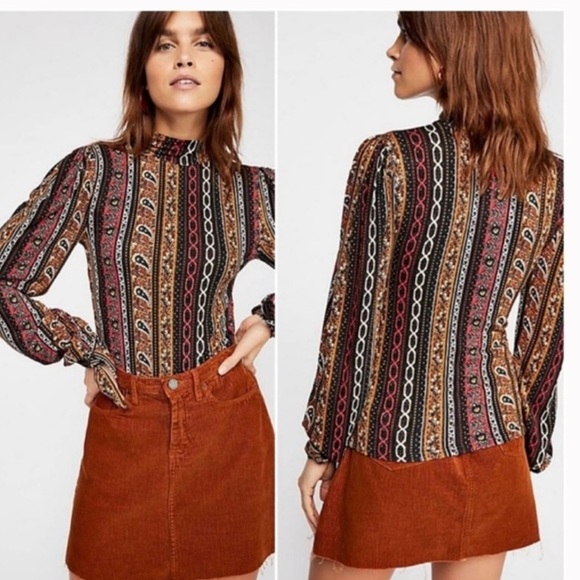 Free People Donatella Turtleneck Top Size Small - Picture 1 of 5